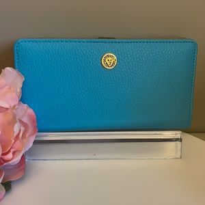 Anne Klein Blue Snap Closure Wallet